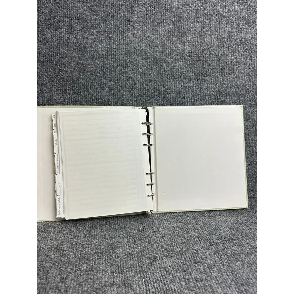 Vintage Hallmark address book lilac botanical NEW 6 ring refillable planner